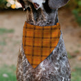 Load image into Gallery viewer, Pet Bandana - Plaid Orange/Brown
