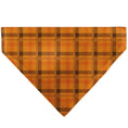Load image into Gallery viewer, Pet Bandana - Plaid Orange/Brown