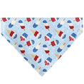 Load image into Gallery viewer, Pet Bandana - Stars and Stripes Desserts Scattered Baby Blue/Red/White/Blue