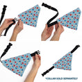 Load image into Gallery viewer, Pet Bandana - Stars and Stripes Desserts Scattered Baby Blue/Red/White/Blue
