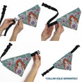 Load image into Gallery viewer, Pet Bandana - The Little Mermaid Ariel Pose and Shells Sketch