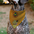 Load image into Gallery viewer, Pet Bandana - Up Dug Pose and Wilderness Explorer Badge Orange