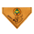 Load image into Gallery viewer, Pet Bandana - Up Dug SQUIRREL Pose and Wilderness Explorer Badge Orange