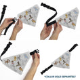 Load image into Gallery viewer, Pet Bandana - Disney Dogs 9-Dog Group Collage/Stars White/Black/Yellow