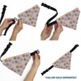 Load image into Gallery viewer, Pet Bandana - Mickey Mouse Ears Flower Icon Scattered Pink