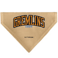 Load image into Gallery viewer, Pet Bandana - Gizmo Face and GREMLINS 1984 Varsity Text Beige/Blue/Yellow