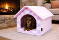 Load image into Gallery viewer, Parisian Pet 'Cotton Candy House' (M) for Dogs & Cats - Luxury, Cozy, Washable Pink Pet House, Perfect for Medium Pets