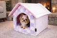 Load image into Gallery viewer, Parisian Pet 'Cotton Candy House' (S) for Dogs & Cats - Cozy, Durable, Lightweight Pink Pet House for Small Pets, Washable Design