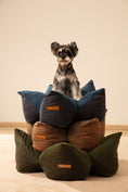 Load image into Gallery viewer, OULU X PEHOM - CUDDLE PET PILLOW BED- Navy Blue / Olive Green / Canyon Brown