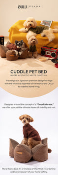 Load image into Gallery viewer, OULU X PEHOM - CUDDLE PET PILLOW BED- Navy Blue / Olive Green / Canyon Brown