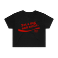Load image into Gallery viewer, Pet A Dog And Smile | Crop Tee