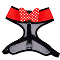 Load image into Gallery viewer, Pet Harness - Minnie Mouse Ears and Bow Icon with Autograph Red and Bow Applique Polka Dot Red/White