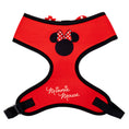 Load image into Gallery viewer, Pet Harness - Minnie Mouse Ears and Bow Icon with Autograph Red and Bow Applique Polka Dot Red/White