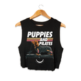 Load image into Gallery viewer, Puppies & Pilates Crop Top | Gift for Dog Moms & Yoga Lovers