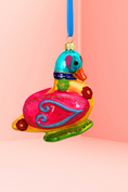 Load image into Gallery viewer, Folk Duck Polish Glass Ornament