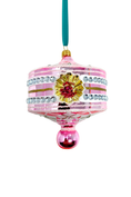 Load image into Gallery viewer, Pink Harlequin Lantern Glass Ornament - Southlake Paws