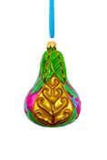 Load image into Gallery viewer, Pink Positano Pear Glass Ornament - Southlake Paws