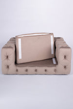 The Glamour Luxury Pet Bed in Dark Brown