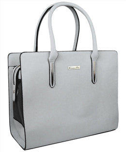 Parisian Pet 'Mallorca Carrier' - Luxury, Comfortable, Chic Gray Pet Travel Bag for Small Dogs & Cats, Travel-Friendly Design