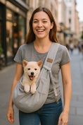 Load image into Gallery viewer, Parisian Pet - 'Gray Sling Carrier' for Dogs & Cats - Hands-Free Pet Transport Solution