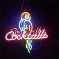 Load image into Gallery viewer, Parrot and Cocktails Font Neon Signs