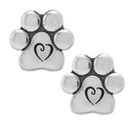 Paw Print Post Earrings, Puppy Love Paw Studs