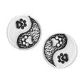 Load image into Gallery viewer, Paw Print Post Earrings, Yin and Yang