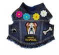 Load image into Gallery viewer, Paws & Petals Spring Denim Jacket alternate view