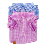 Personalized Checked Button Down Dog Shirt