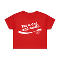 Load image into Gallery viewer, Pet A Dog And Smile | Crop Tee