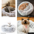 Load image into Gallery viewer, Mr. Peanut's 28" OrthoPlush® Pet Bed - Snowflake White Two Tone