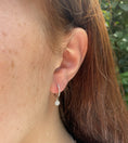 Load image into Gallery viewer, OLIVE & CHAIN Diamond Disc Dangle Earring - Yellow Gold, Single