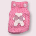 Load image into Gallery viewer, Terry Cloth Knit PomPom Bear Dog Sweater