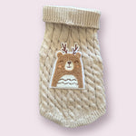 Antler Bear Knit Sweater- Dog Sweater