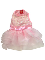 Baby Girl Pink Shimmer Sequin Dog Tutu