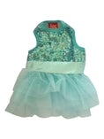Load image into Gallery viewer, Over the Top Tricolor Sequins Tutu, Seafoam