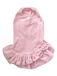 Load image into Gallery viewer, Velour Dress with Pink Bow and Pearls