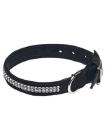 Glamour Girl Ultrasuede Collar w/ Swarovski Crystal, Black