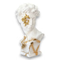 Load image into Gallery viewer, Giuliano de' Medici Bust - White Marble Effect & Gold Appliqué - Limited Edition - white marble effect gold applique giuliano…
