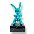 Load image into Gallery viewer, Balloon Rabbit Sculpture - Blue Chrome Pop Art Edition - blue chrome pop art balloon rabbit sculpture, luxury sculpture…