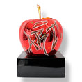 Load image into Gallery viewer, Red Chrome Apple Sculpture - Graffiti Pop Art Apple Decor - pop art graffiti red chrome apple sculpture, luxury decorative…