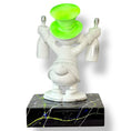 Load image into Gallery viewer, And Iconic Pop Art Duck Sculpture White Neon Green Pop Art Style
