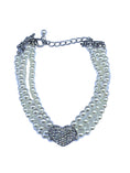 Load image into Gallery viewer, Ivory Pearl Dog Necklace with Rhinestone Heart