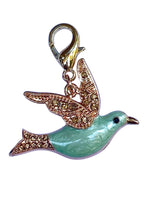 Huge Green Bird Dog Collar Charm