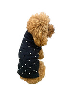 Hollywood Sparkle & Pearls on Black Sweater