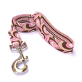 Load image into Gallery viewer, Pink and Brown Scallops with Stripes Dog Leash