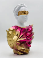 Pink Chrome Bird Boy Statue