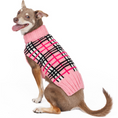 Load image into Gallery viewer, Derby Pink Plaid Dog Sweater