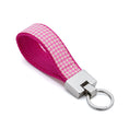 Load image into Gallery viewer, Pink Gingham Key Ring