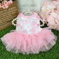 Load image into Gallery viewer, Floral Lace Chiffon Dog Tutu Dress